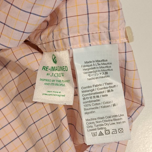 J. Crew Classic 100's 2-Ply Yarns Men's Large Button Down Shirt Style BJ705 SP23 - Picture 9 of 15